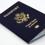 us passport on white
